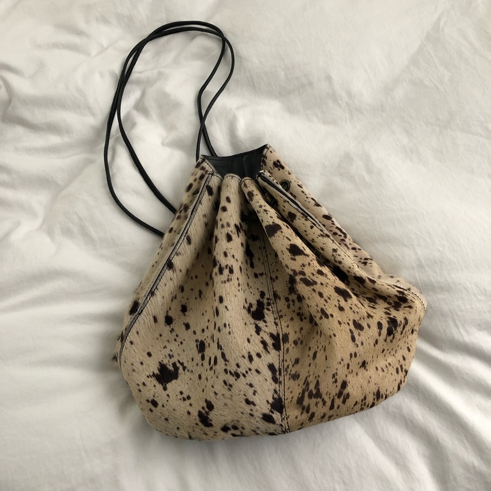 Silence + noise leather backpack purse